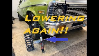 Drop Spindles amp Coilovers for the 71 LS NOVA [upl. by Nomed954]