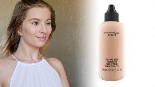 Mac Face And Body Foundation Review  Tutorial on How to Use it  How to Build it up [upl. by Laith]