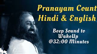 Sudarshan Kriya Pranayam Count  Pranayam Count Art of Living English  Hindi Short Sudarshan Kriya [upl. by Ueihtam]