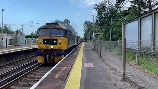 47593 ‘Galoway Princess’ And 47712 ‘Lady Diana Spencer’ Thrashing Through Beaulieu Road Station [upl. by Ashely]