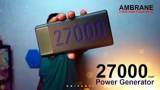 Ambrane 27000 mah Power Bank  Unboxing amp Full Review  Stylo Pro  Beast Power Generator [upl. by Ginnifer]