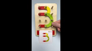 Making Numbers On a Peg Board learnnumbers [upl. by Drahser]