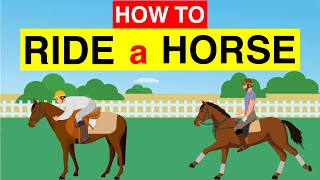 🐎 Learn How to Ride a Horse 🏇 for Beginners in Just 3 Minutes  Horse Riding Tutorial 🐴 [upl. by Aradnahc123]