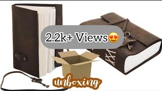 Unboxing Leather Journal  Handmade classic design Leather A6 Dairy 200 Pages [upl. by Faires]