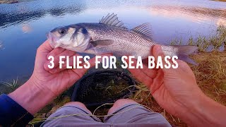 Saltwater Fly Fishing UK  3 Beginner Flies For Sea Bass  Fly Fishing For Sea Bass [upl. by Oloapnaig]