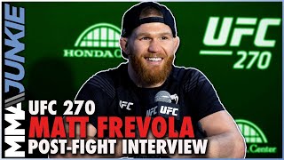 Matt Frevola on last fight of contract needed win to keep this dream alive  UFC 270 interview [upl. by Novah]