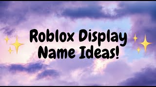 Display name ideas Roblox [upl. by Heidt]