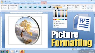 Image Formatting in MSWord 2007  Complete Tutorial  Microsoft Office Course microsoft msword [upl. by Yenhoj]