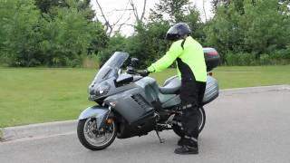 Learn how to put Kawasaki Concours 14 on centerstand [upl. by Leonanie]