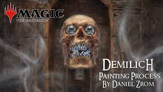 MAGIC THE GATHERING  DEMILICH PAINTING PROCESS by DANIEL ZROM [upl. by Yevre77]