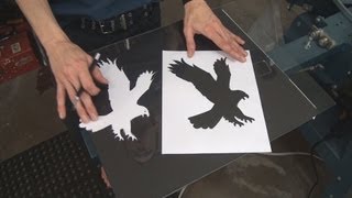 How To Screen Print T Shirts Using Hand Cut Paper Stencils [upl. by Hessney153]