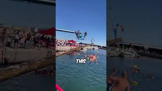 The Famous Greasy Pole Competiton shorts [upl. by Nairolf]