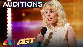 Erica Rhodes is Sofia Vergaras FAVORITE Comedian EVER on AGT  Auditions  AGT 2024 [upl. by Mackie]