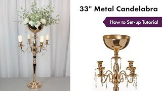 33quot Metal Candelabra Tutorial  How To Setup  eFavormartcom [upl. by Andriana]