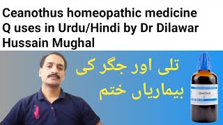 Ceanothus homeopathic medicine Q uses in UrduHindi by Dr Dilawar Hussain Mughal [upl. by Enairb]