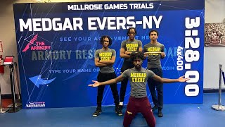 Medgar Evers  3280  4x400  Millrose Trials [upl. by Ahsinnek]