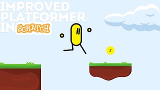 How to make a platformer in scratch Improved version [upl. by Porcia328]