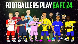 🎮FOOTBALLERS PLAY EA FC 24🎮 Ronaldo Messi Neymar Haaland and more Frontmen 63 [upl. by Merrielle]