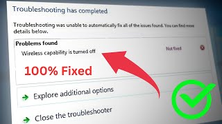 Wireless capability is turned off in Windows 10 1187  Fix Wifi Capability Is Turned Off Windows [upl. by Aniaj]