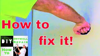 I was mad and punched the wall How to repair hole in wall tutorial [upl. by Muffin]