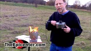 Fire powered generator with FireBox folding camp stove [upl. by Olia]