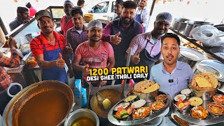 MOST UNIQUE Street Food India 😍 Patwari Desi Ghee Thali Dal Makhan Balti Haryana Ishq Paratha 🤤 [upl. by Nawud707]