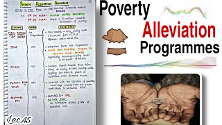 Poverty alleviation Programmes  Indian Economy  Handwritten notes  Lec45  An Aspirant [upl. by Jenda915]