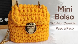 🔥Mini Bolso Tejido a Crochet  SUPER FACIL  paso a paso PRINCIPIANTE [upl. by Olsewski]