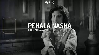 Pehla Nasha Lyrics Udit Narayan  HINDI LOFI Indian Lofi VIDEOAUDIO Lyrics [upl. by Yrrat971]