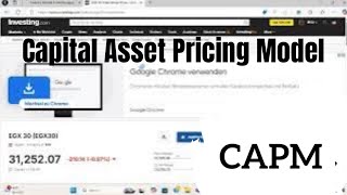 Capital Asset Pricing Model CAPM calculation  Excel Application ازاي تحسب العائد علي الأسهم [upl. by Britte]