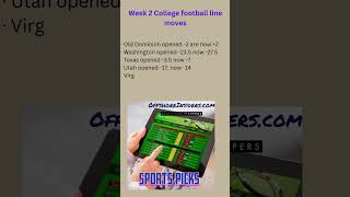 College Football Betting Line Moves For Week 2 Sharp Bets collegefootballpredictoins sportsbetting [upl. by Cathee]