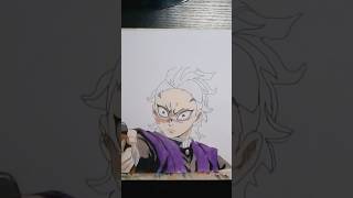 Genya Shinazugawa Drawing✨demonslayer kimetsunoyaiba genya art drawing anime animeart [upl. by Leland90]