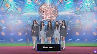 NEWJEANS at the 2023 GOLDEN DISC AWARDS  RED CARPET CUT [upl. by Nanor]