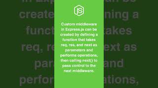 Creating Custom Middleware in Expressjs [upl. by Kelson]