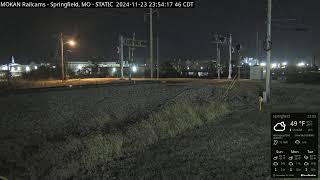 MOKAN Railcams Springfield Missouri BNSF Thayer North Subdivision MP 20470 RECURRENT STREAM [upl. by Ynohtnakram]