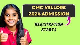 CMC Vellore MBBS Admission 2024  Applications are Open [upl. by Chadbourne]