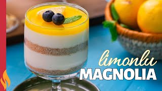 Limonlu Magnolia Tarifi 🍋😋 Bir Yiyen Bir Daha İstiyor 🤩 [upl. by Osher]