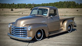 Restomoded 1952 Chevy 5 Window 3100 Pickup For SaleFI Ram Jet700R4ACPWRack [upl. by Pierette]