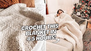 Crochet this blanket in 45 hours Beginner friendly pattern  CJ Design Blog [upl. by Nayr206]