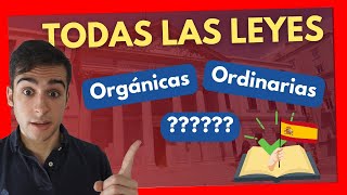 🔝 TIPOS DE LEYES en España TODO explicado con EJEMPLOS y válido para Opositores [upl. by Willyt]