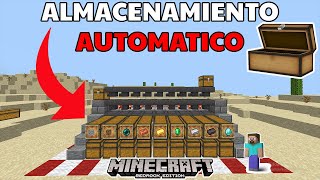 ALMACENAMIENTO AUTOMATICO TUTORIAL  MINECRAFT BEDROCK 119 [upl. by Dettmer]