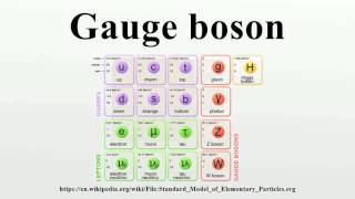 Gauge boson [upl. by Lehteb]