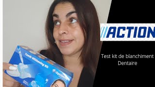 test kit blanchiment dentaire ACTION 549€ blanchiment dents sourire action test [upl. by Levitan]