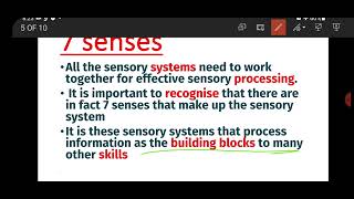 Sensory Processing Proprioceptive sense Gustatory sense vestibular sense olfactory sense [upl. by Suidualc]