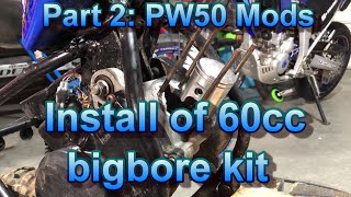 PW50 Mod Install of 60cc Bigbore Kit [upl. by Jeralee]