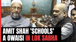 Amit Shah vs Asaduddin Owaisi On New Criminal Code Bills In Lok Sabha [upl. by Akcirahs]