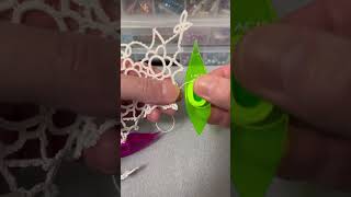 Tatting a lace collar shuttletatting lacemaking tattinglace [upl. by Saiasi]