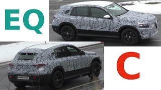 Mercedes Erlkönig EQC 2019 ElektroSUV im Straßenverkehr  EQC in traffic  4K SPY VIDEO [upl. by Blondell]