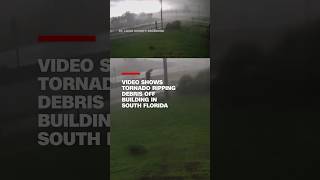 Video shows tornado ripping debris off building in South Florida [upl. by Otrebron877]