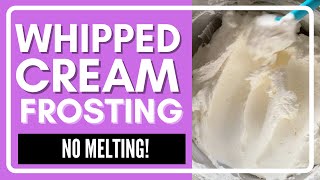 Easy Stabilized Whipped Cream Frosting 4 Simple Ingredients [upl. by Nauqes529]